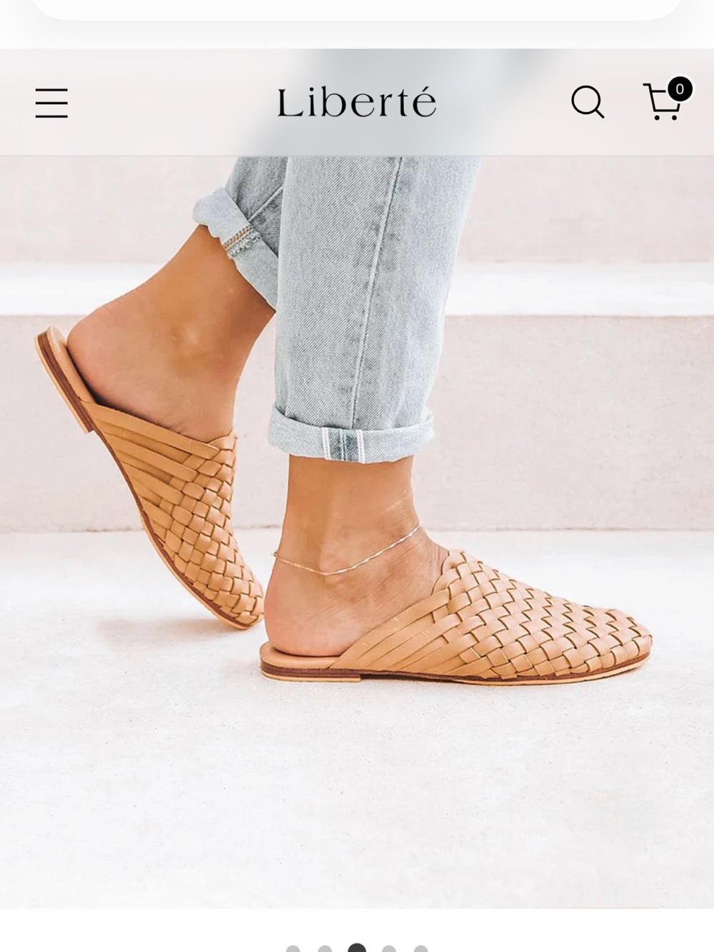 Liberte tulum woven Mule in cream